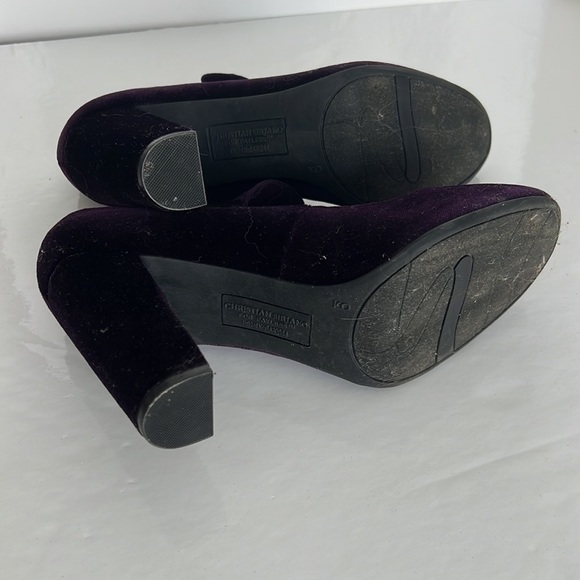 Christian Siriano Purple Velvet Heels - Picture 4 of 4